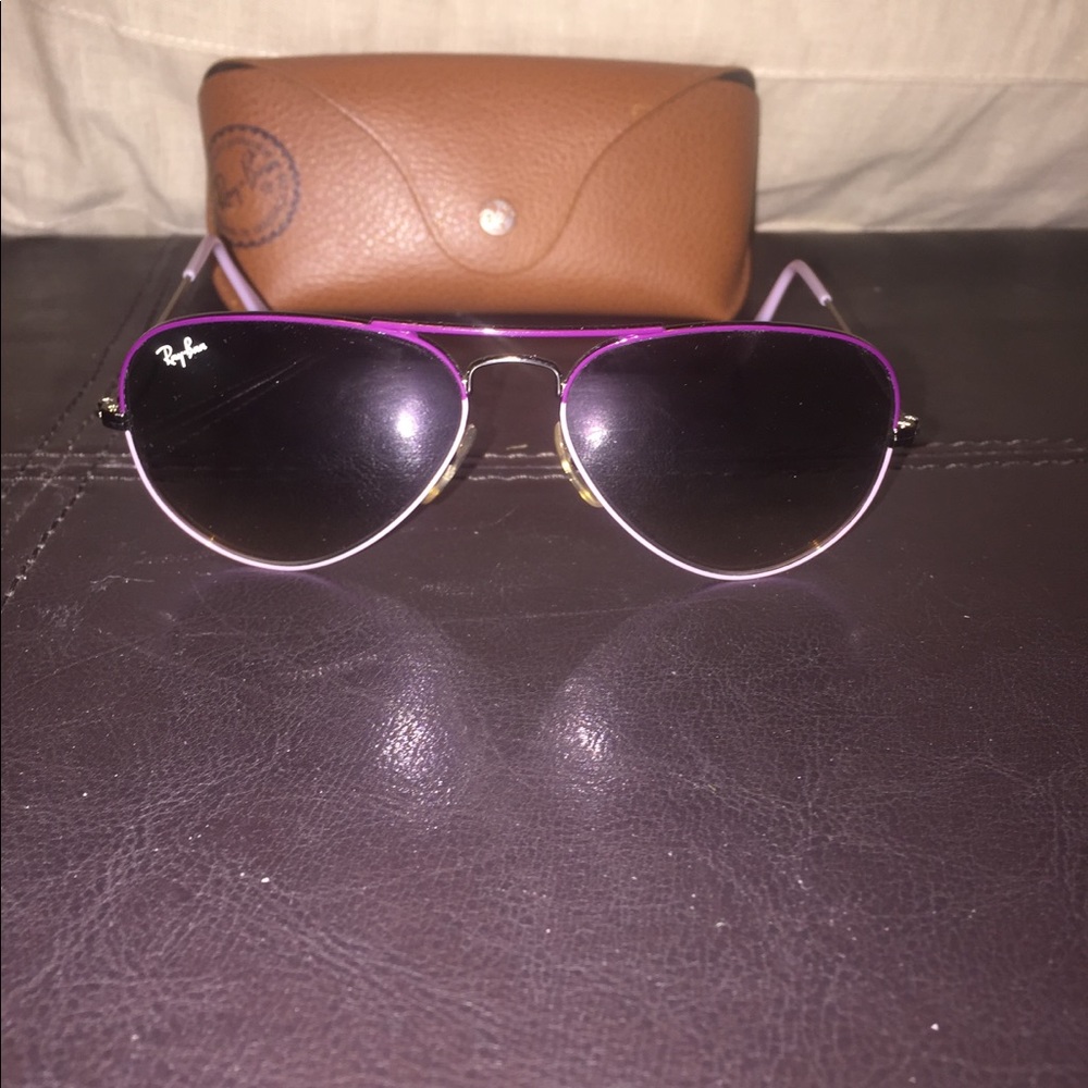 Small purple Ray Bans
